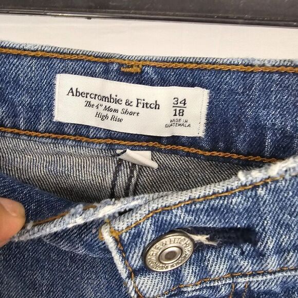 Abercrombie & Fitch Curve Love The 4" Mom Short High Rise Plus Size Womens 34/18 - Picture 4 of 6